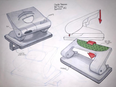 Exploratory sketches hole puncher